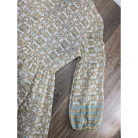 Lolita Jaca St Barth Women's Small Long Sleeve Mini Dress 100% Silk Geometric - Picture 13 of 15